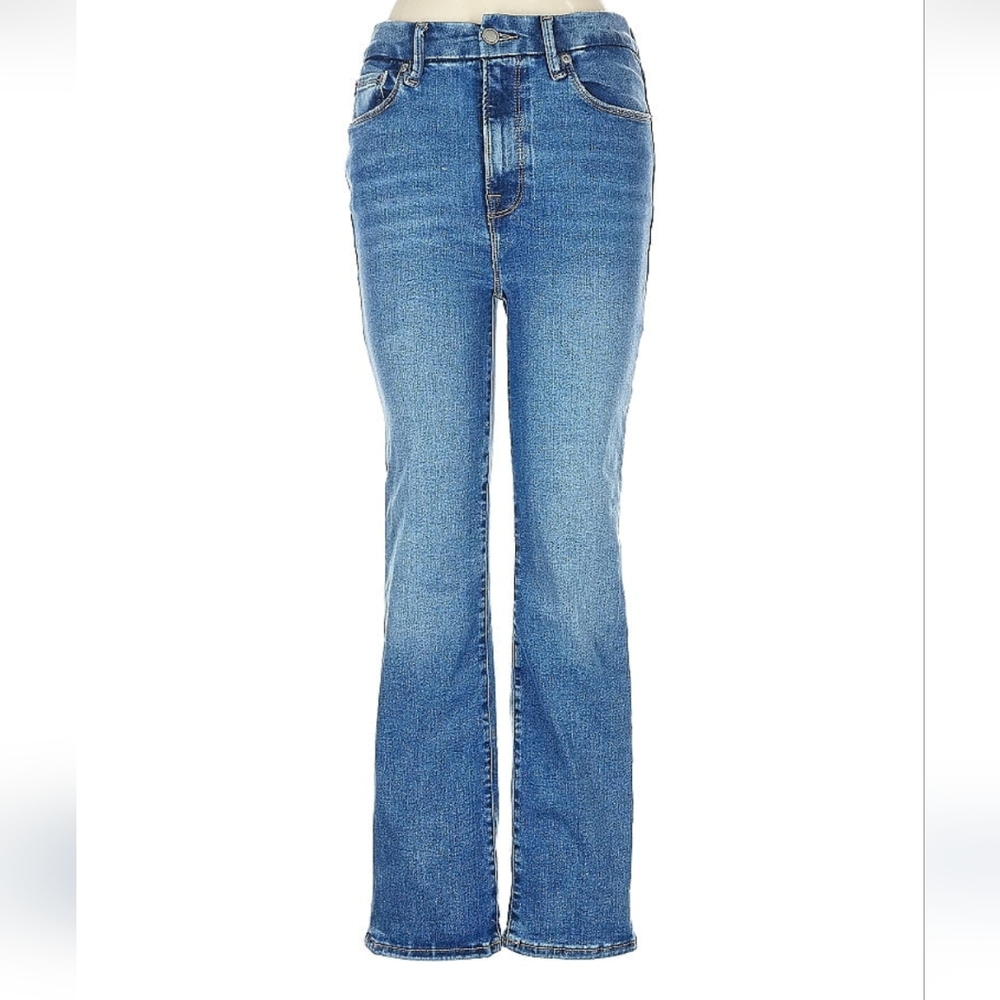 Good American Blue Flare Wide Leg Jeans